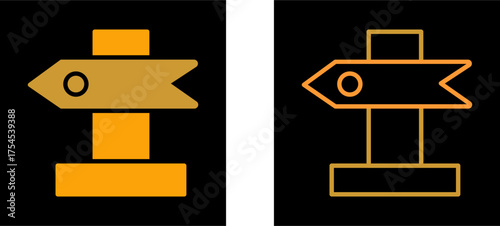 Post Sign Vector Icon