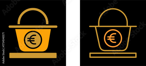 Euro Basket Vector Icon