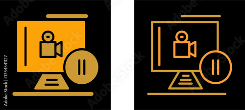 Pause Button Vector Icon