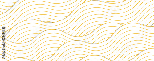 Yellow instant noodle, pasta and spaghetti texture with geometric wavy lines. Ramen, pasta vector pattern. Background abstract food illustration