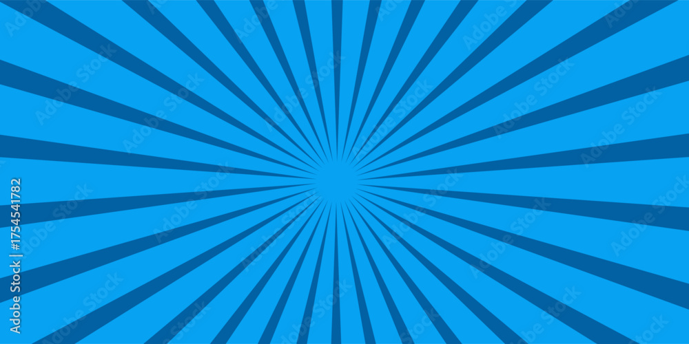 Obraz premium Blue sunburst lines Background. Light sun rays pattern. rays stripes halftone radial wallpaper for poster, banner, advertising backdrop, comic scene.