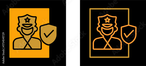 Cinema Security Guard Vector Icon