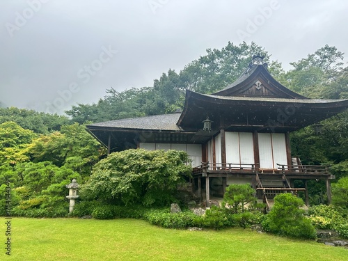 Traditional Japanese house view on Arashiyama mountain, Kyoto, Japan