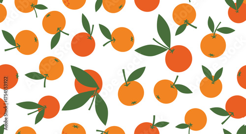 A vibrant collection of ripe oranges scattered across a crisp white background.
