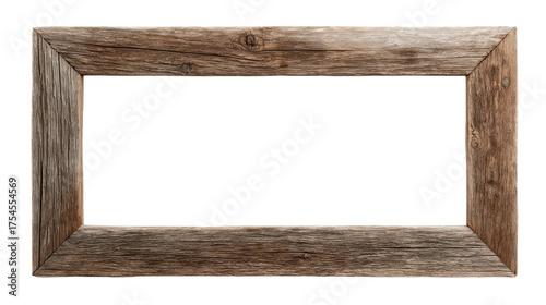 Rustic Aged Barnwood Frame with Textured Finish for Art Display or Photography