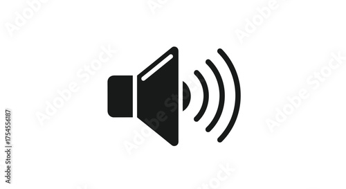 Sound icon vector illustration isolated on white background