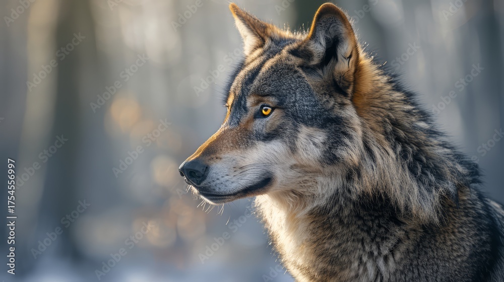 Fototapeta premium Gray Wolf Canis lupus