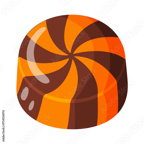 Colorful candy. Hand drawn trendy flat style. festive decorative candy. Halloween, any celebration or holiday. Cute and sweet. Ideal for packaging, greeting cards, posters, stickers, decorations.