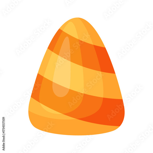 Halloween Candy corn. flat vector style. festive decorative candy. Halloween, any celebration or holiday. Cute and sweet. Ideal for packaging, greeting cards, posters, stickers, decorations.