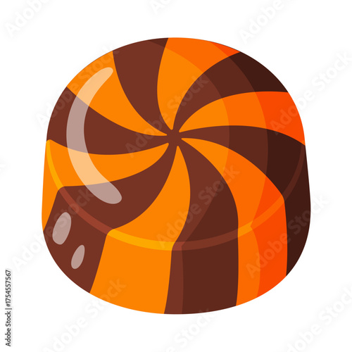 Colorful candy. Hand drawn trendy flat style. festive decorative candy. Halloween, any celebration or holiday. Cute and sweet. Ideal for packaging, greeting cards, posters, stickers, decorations.