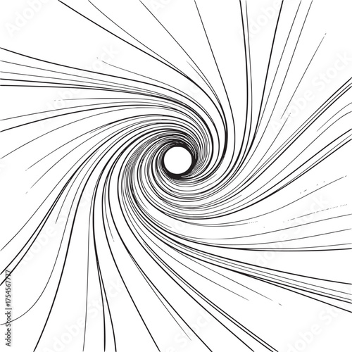 Vector art of abstract spiral vortex