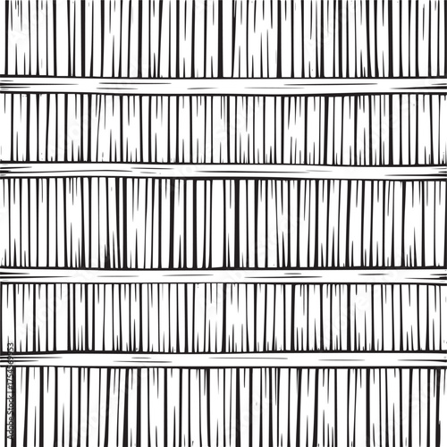 Vector art of closeup of a thatched roof texture pattern