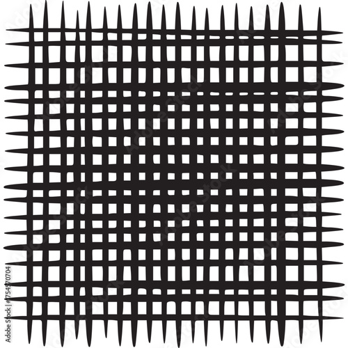 Vector art of abstract black grid pattern on a light background