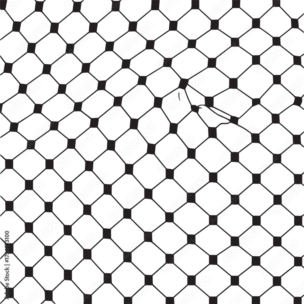 Naklejka premium Vector art of keffiyeh pattern