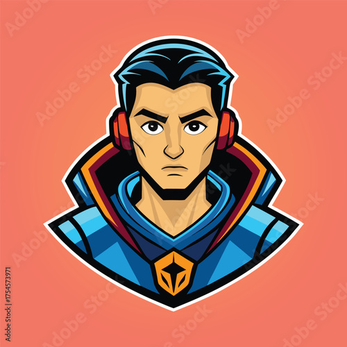 A character illustration for a cyber assassin avatar