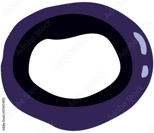 Black Olive Rings Illustration. Editable Color Vector