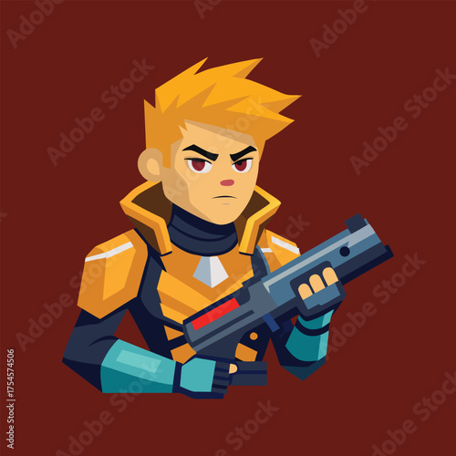A character illustration for a stealth gamer avatar
