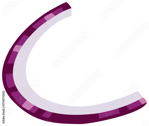 Simple Onion Slice for Culinary Design. Editable Color Vector