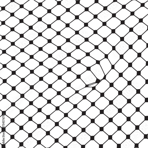 Vector art of abstract geometric pattern with a hole