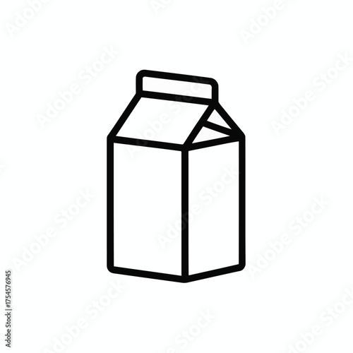 Vector illustration of milk carton icon