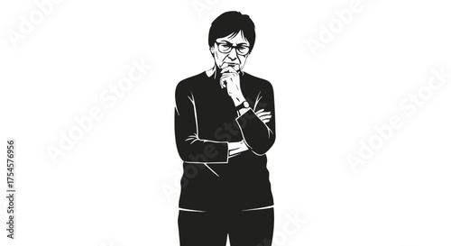 Thoughtful Businesswoman Contemplating an Idea