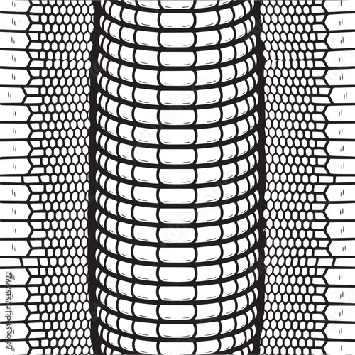 Vector art of close up of snake skin texture pattern