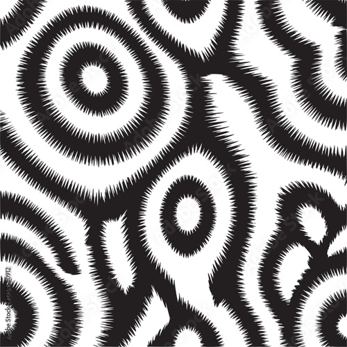 Vector art of abstract black and white organic pattern