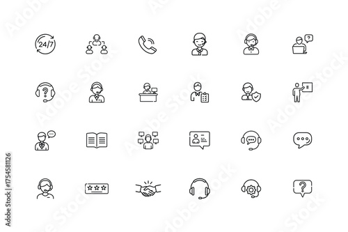 Customer Support Icon for Helpdesk and Service Center