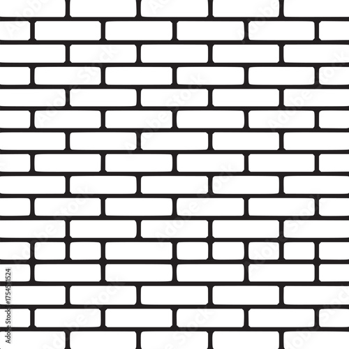 Vector art of seamless white brick wall pattern