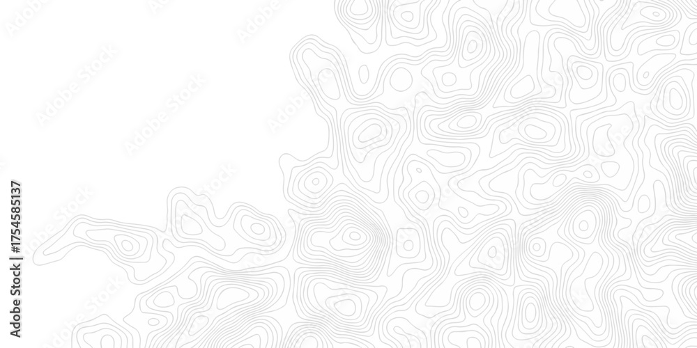 Fototapeta premium White cartography geometric stripe spiral grid vector discovery relief landscape topography map contour grid discovery diagram area topographic spiral map design. 