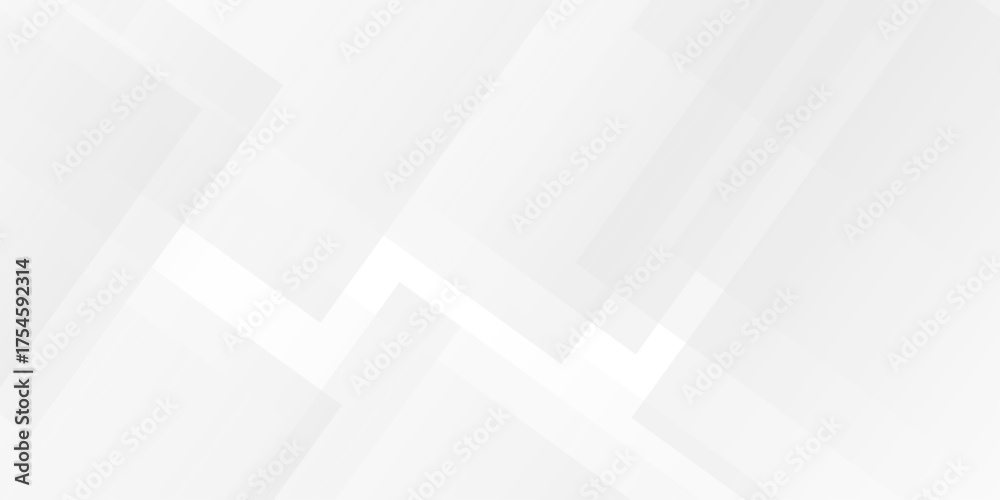 Obraz premium Minimal vector tech gradient white, gray creative triangle geometric technology space rectangle randomly arranged white lines transparent background. luxury web overlap presentation design. 