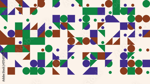 Geometric shapes colorful modern background pattern design and vibrant colors
