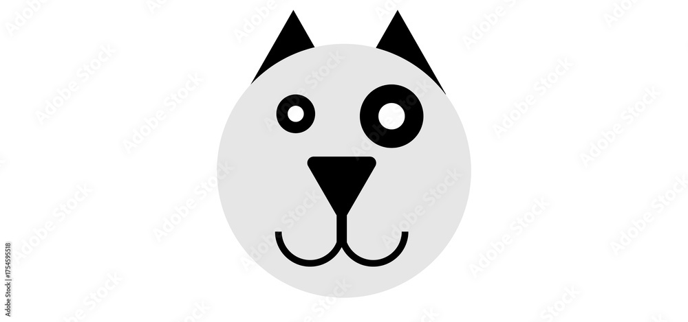 Fototapeta premium smiley dog emoji