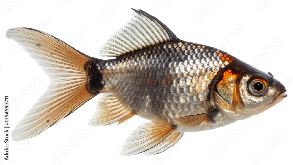 Naklejka premium goldfish, isolated on a transparent background PNG