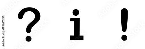 question, exclamation, information icon. Information icon on isolated on white background.