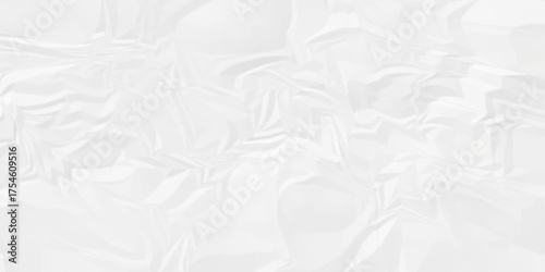 Crumple crushed aged white obsolete rumple craft design. wrinkle ripped creased white crumple aged closeup recycled document grunge paper background.	