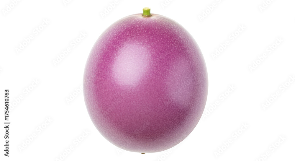 Fototapeta premium Isolated passion fruit with a vibrant purplish hue, a tropical fruit in a spherical shape