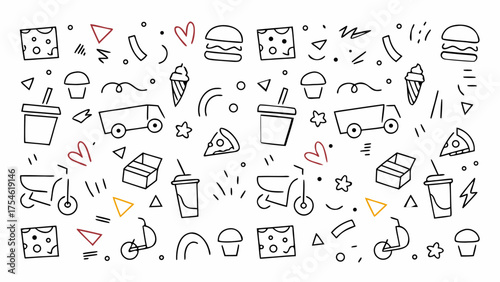 A hand-drawn line doodle