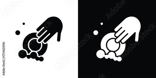 Washing dishes icon concept design element. pictogram icons.