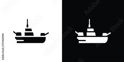 Warship icon concept design element. pictogram icons.
