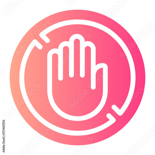 contactless gradient icon