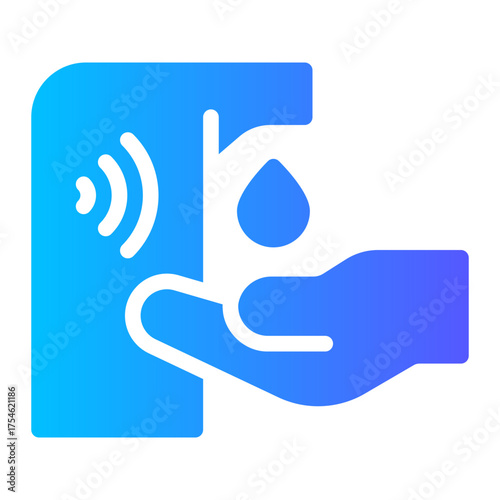 hand wash gradient icon