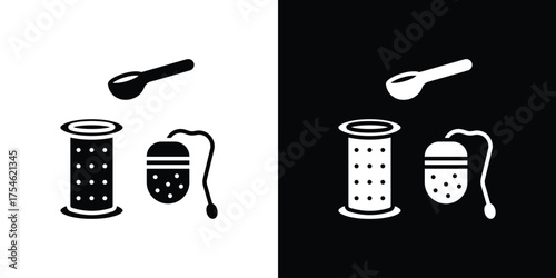 Tea infuser icon concept design element. pictogram icons.