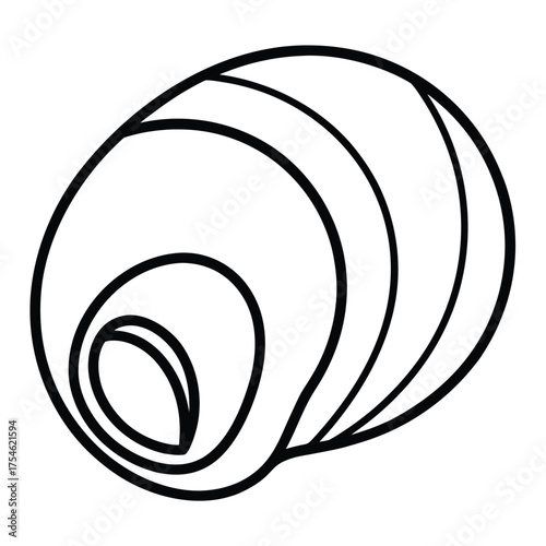 Abstract illustration of a spiral shell or knob