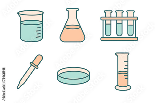 Essential laboratory glassware and tools collection for scientific experiments and research
