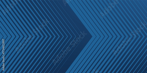 Abstract dark futuristic technology banner background. Glowing pink and blue arrow lines graphic design. Modern geometric lines pattern