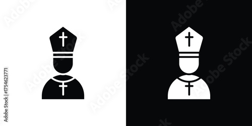 Pope icon concept design element. pictogram icons.
