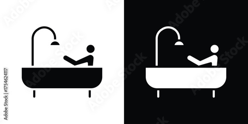 Person Bathing icon concept design element. pictogram icons.