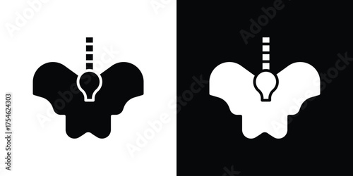 Pelvic area icon concept design element. pictogram icons.