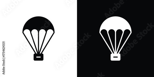 Parachute icon concept design element. pictogram icons.